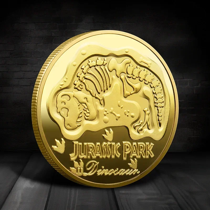 Commemorative Coin Souvenir REPLICA Medallion Badges Jurassic Park Dinosaurs