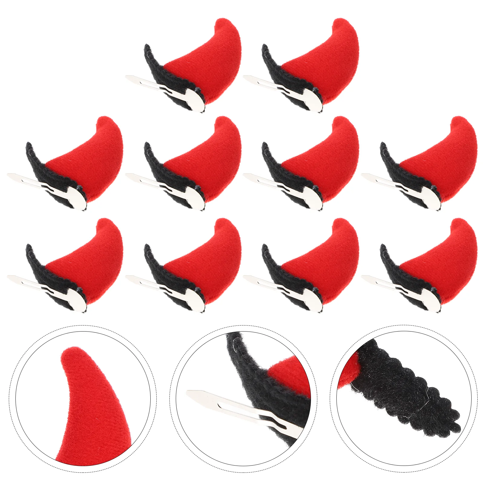 Horn Hair Accessories Demon Hairpin Halloween Clips Clothes Red Hairpins Barrettes