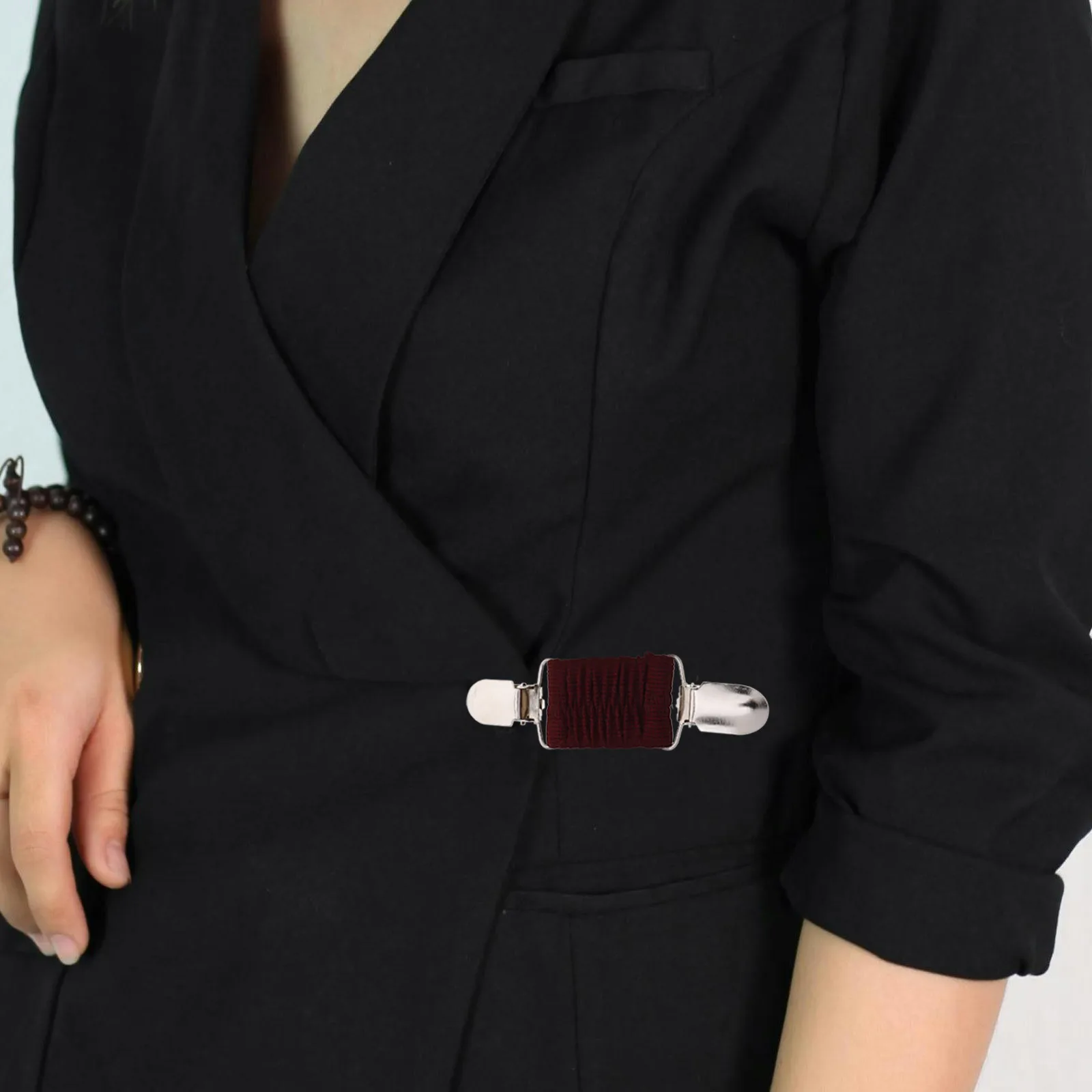 여성용 허리 클립 2개, 의류 드레스 조임 클립, 뒷면 조임기, 스웨터 숄 클립 세트, 가디건 클립, 의류 액세서리