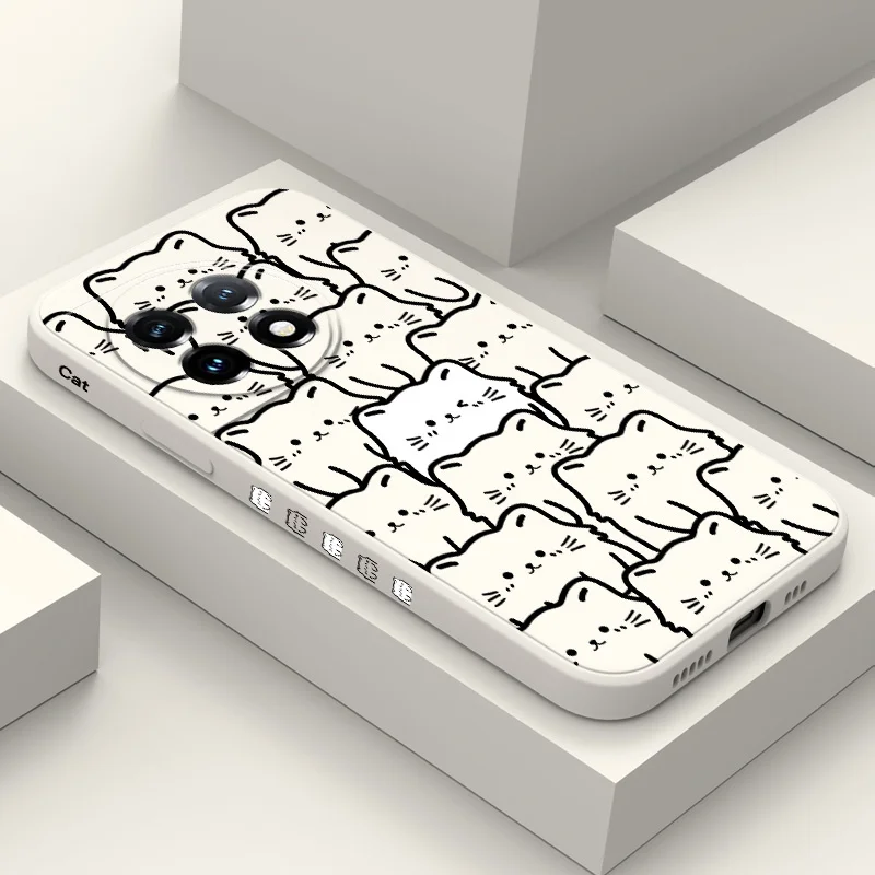 Totem Cat Liquid Silicone Phone Case – Stylish and Durable Cover