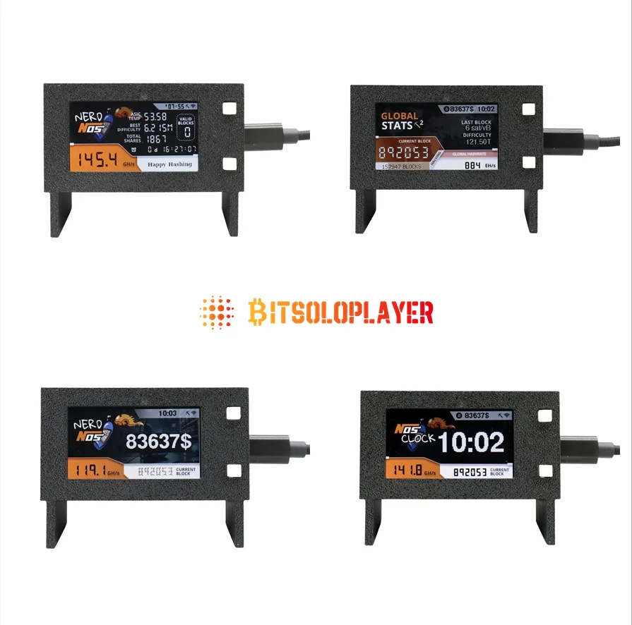 2026 Latest Model Nerdnos Nerdminer 80~120gh/s Ultra-Efficient 8W Eco-Friendly Bitcoin Mining Asic Miner