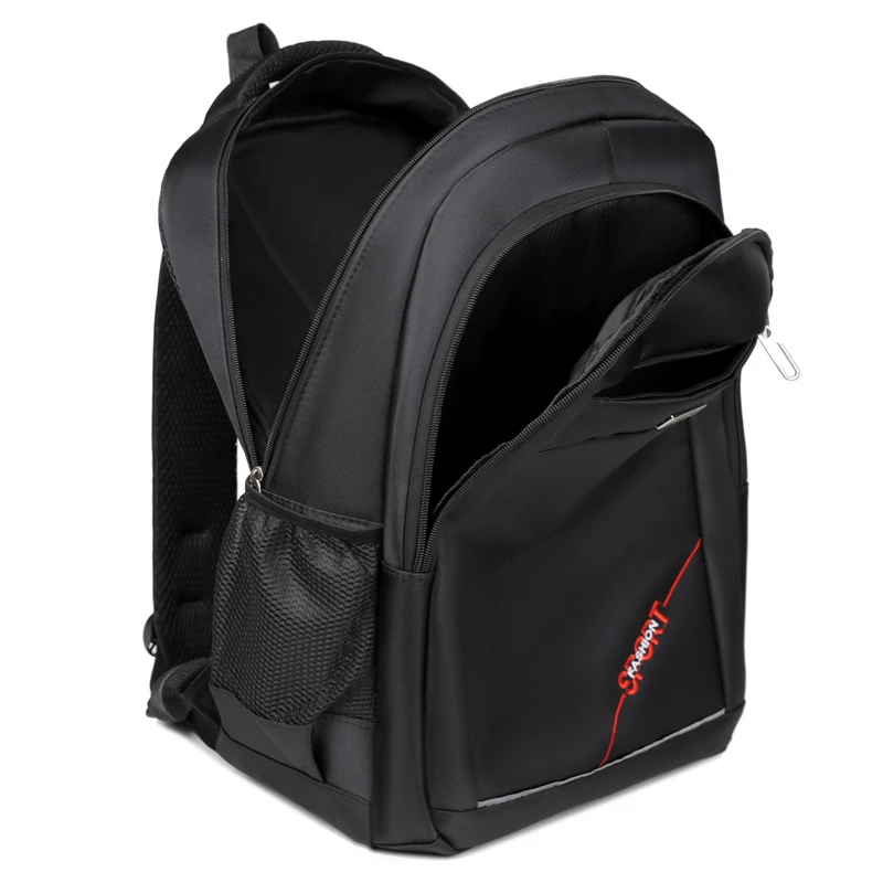 Unisex Backpack | Multi-pocket travel bag with zipper closure, suitable for business trips and short trips - Black