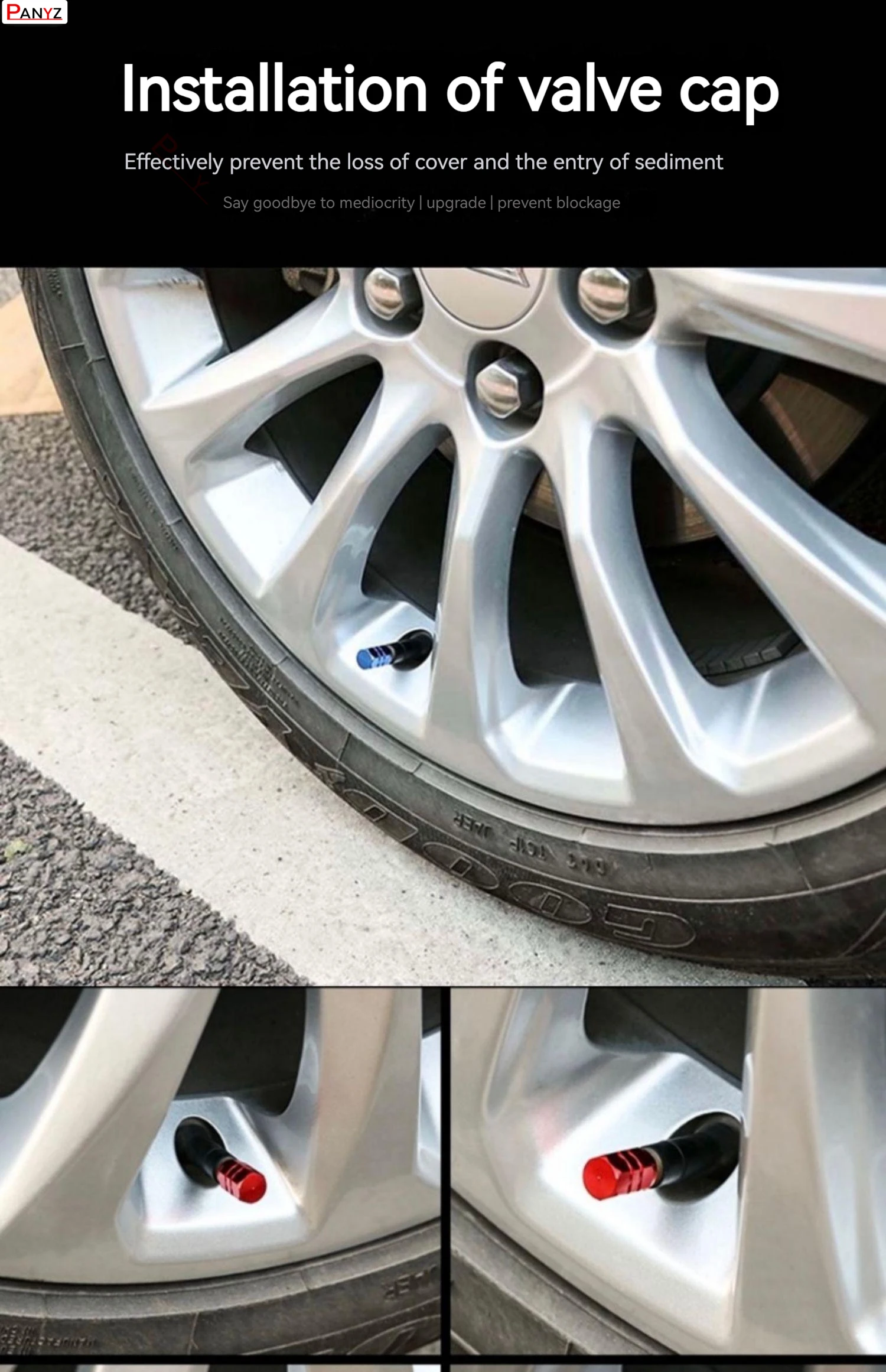 4 Pcs Aluminum Car Tire Valve Caps Hex Alloy Tyre Valve Airtight Cover Waterproof Dust For Automobiles Motorcycles Trucks Bikes