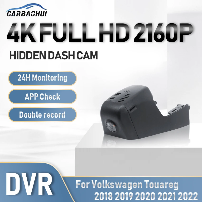 

Car DVR 4K Dash Cam Camera 24H Parking record UHD Night Vision Wifi APP Driving Video Recorder For Volkswagen Touareg 2018-2022