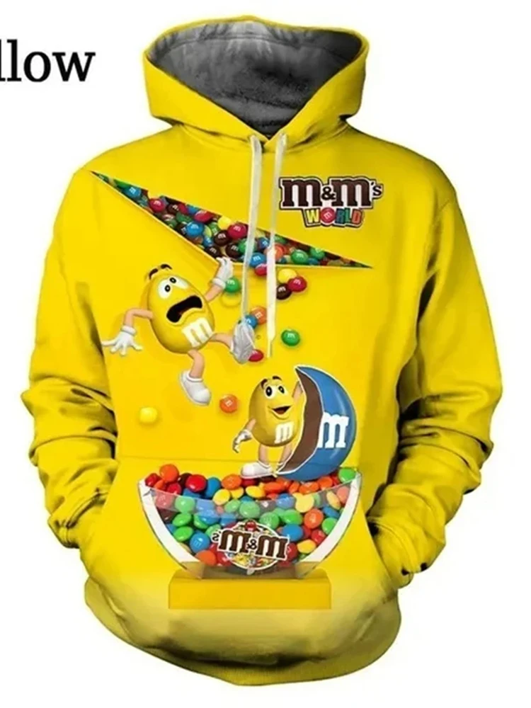thumbnail image 1 of Nuevas sudaderas con capucha 3D para hombre, ropa deportiva con patrón de frijoles de chocolate M, moda urbana, estilo hip-hop, novedad, sudaderas casuales cálidas para hombre, 1 of 4