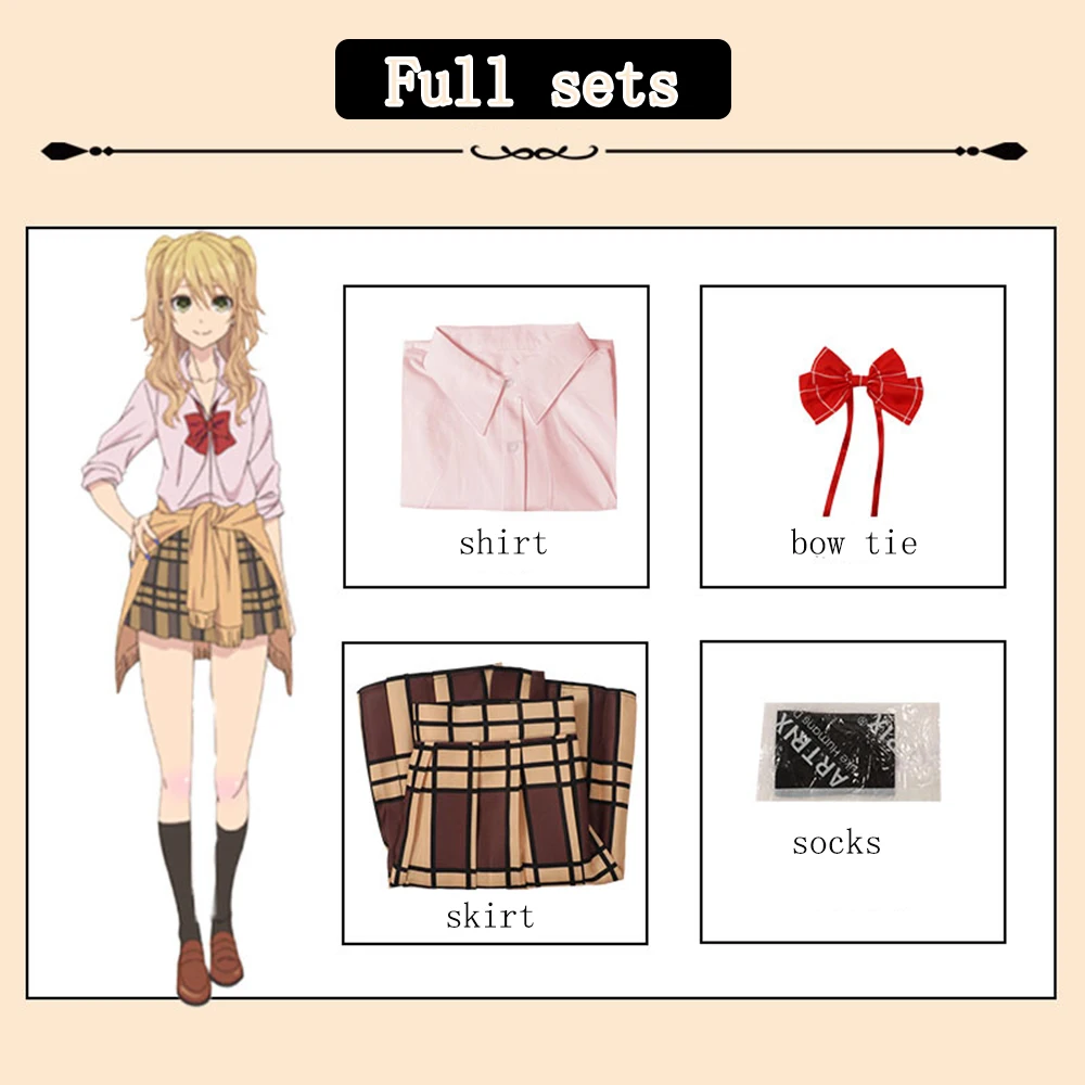 Citrus-Inspired Yuzu Aihara School Uniform Cosplay Costume for Women