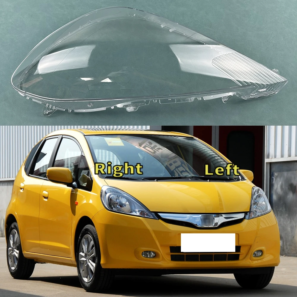 

For Honda Fit Jazz Hatchback 2011-2013 Headlight Cover Transparent Lampshade Headlamp Shell Plexiglass Replace Original Lens