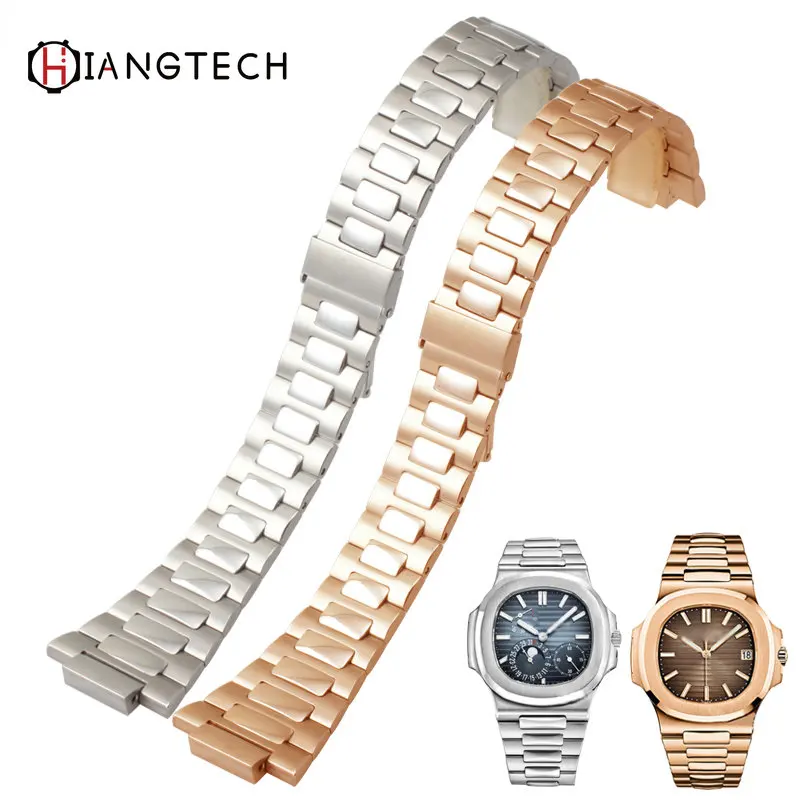 Cinturino In Metallo Per Patek Philippe Nautilus 5711/1 A010 Maschio Convesso Cinturino In Acciaio Inossidabile Orologio Catena 25Mm Bracciale