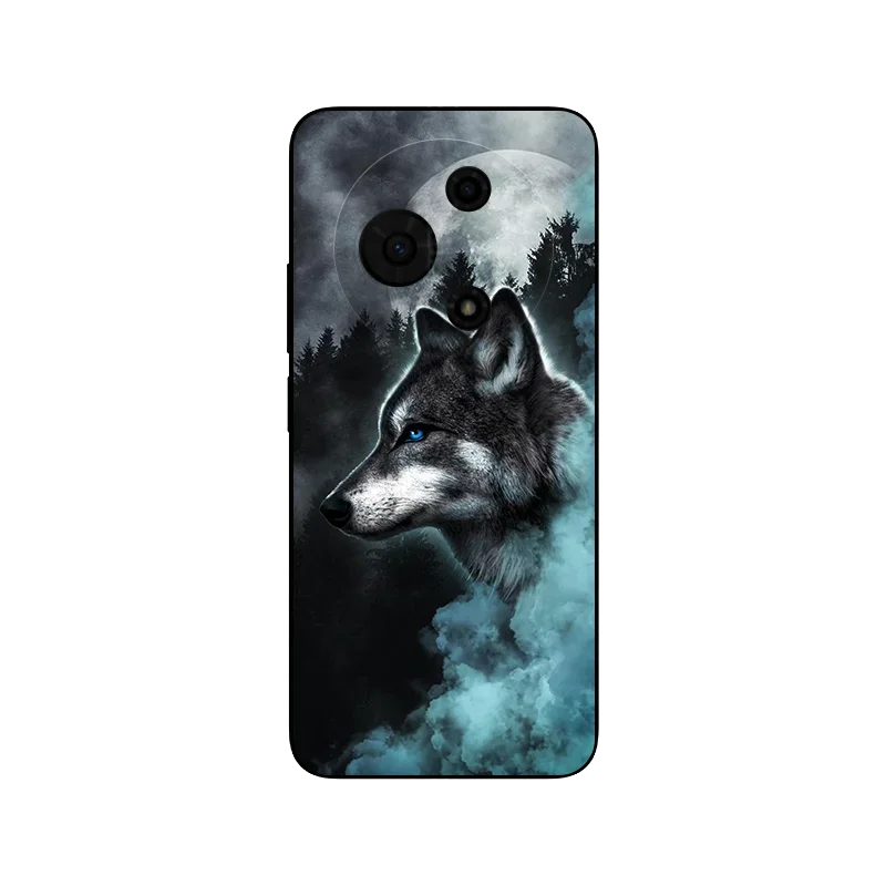 Floral Wolf Soft Silicone Phone Cover