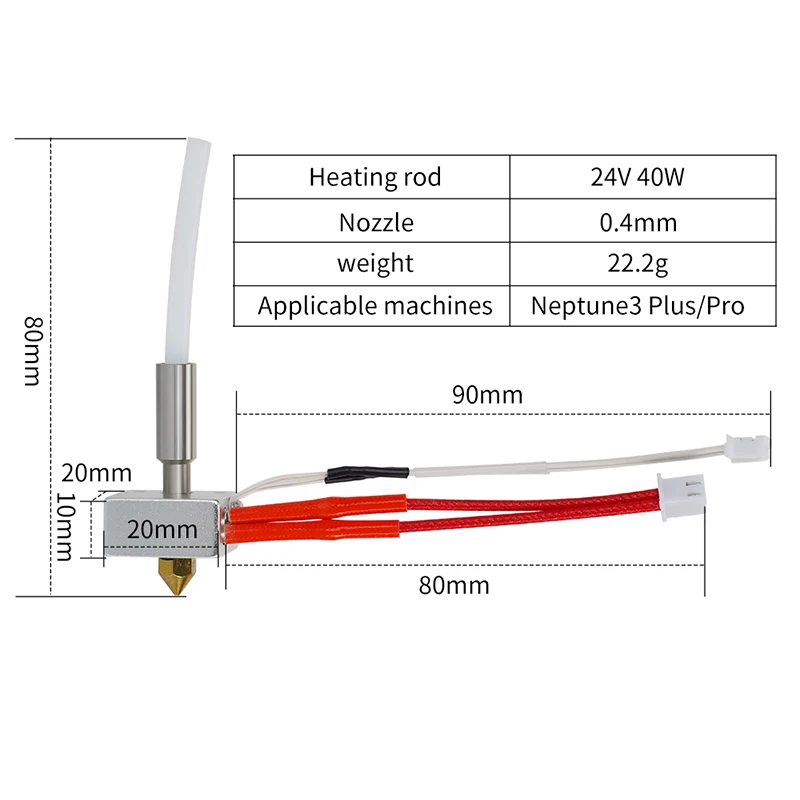 For Elegoo neptune 3 pro Hotend For Elegoo neptune 3 plus Hotend Kit Bimeatl heatbreak For Elegoo Neptune 3 Max