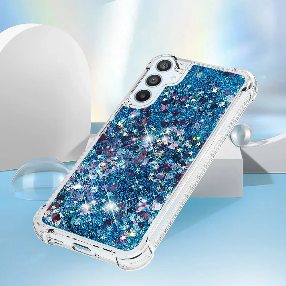 Glitter Clear Liquid Quicksand Phone Case with Dynamic Design