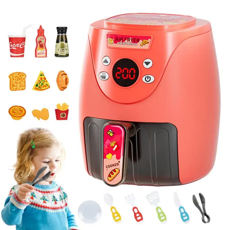 Kids Air Fryer Set Kids Simulation Fun Air Fryer Kitchen Set Fine Motor  Skill Toy Lighting Music Color Changing Chidlren Gifts - AliExpress