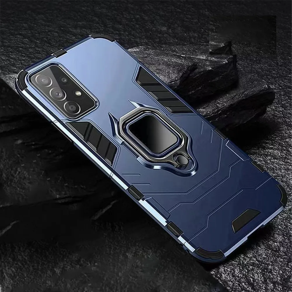 For Samsung A52S 5G A13 A33 A32 A72 Ring Stand Bumper Cover For Galaxy A12 A02S A32 A42 Samsung A52S 5G Shockproof Armor Case