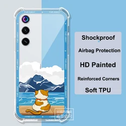 Clear Airbag Silicone TPU Shockproof Back Cover - Golden Saga Edition for Red Magic 8 Pro (A1)