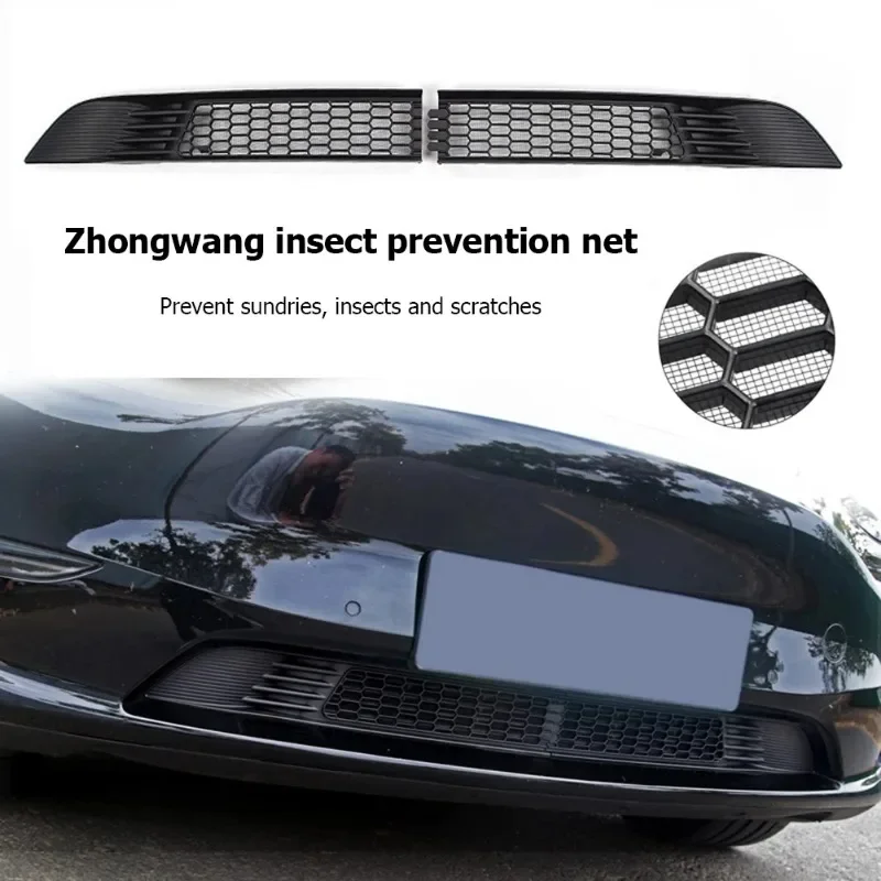 Car Lower Bumper Anti Insect Net Vent Cover for Tesla Model Y Model 3 -2013 Front Grille Mesh Cover Air Inlet Vent Pane