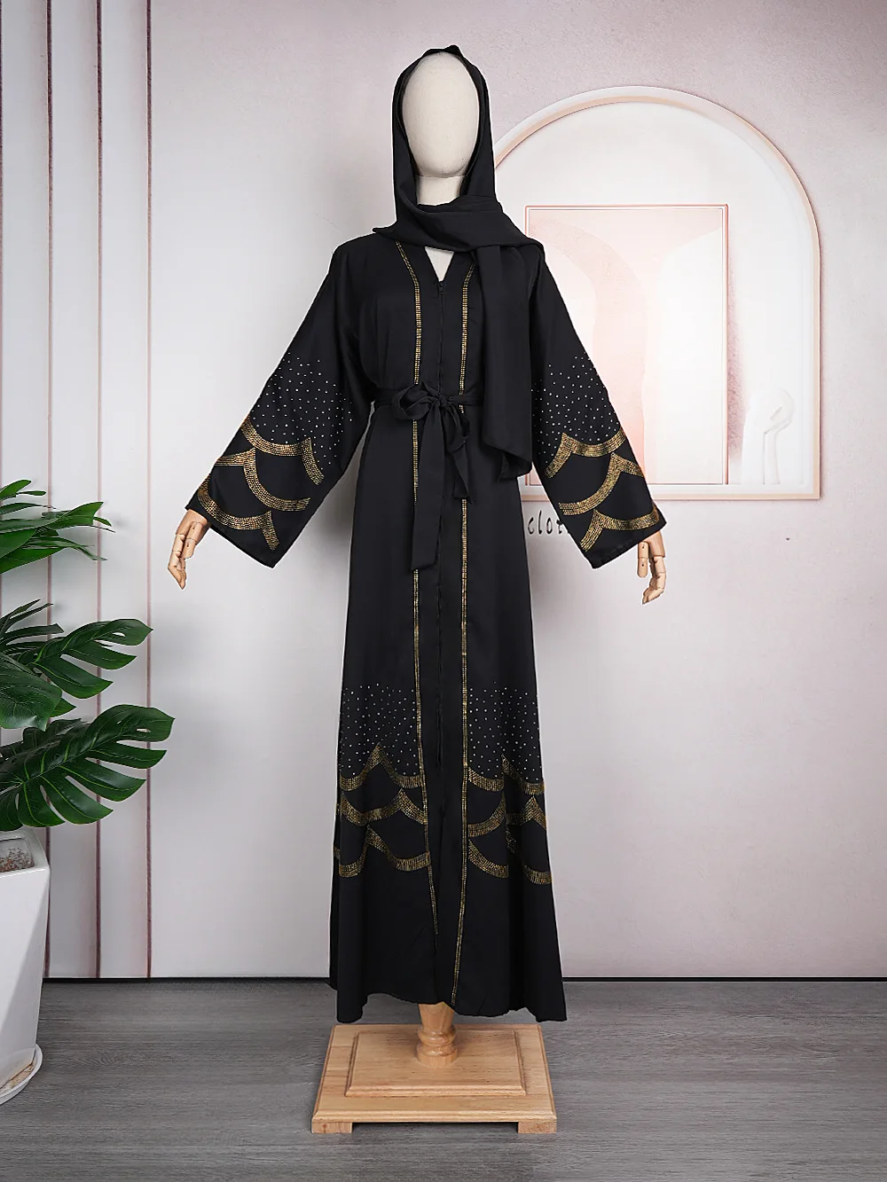 Ramadan Open Abaya Kimono Muslim Hijab Dress Abayas for Women Dubai Zipper Cardigan African Party Dresses Kaftan Islamic Clothes