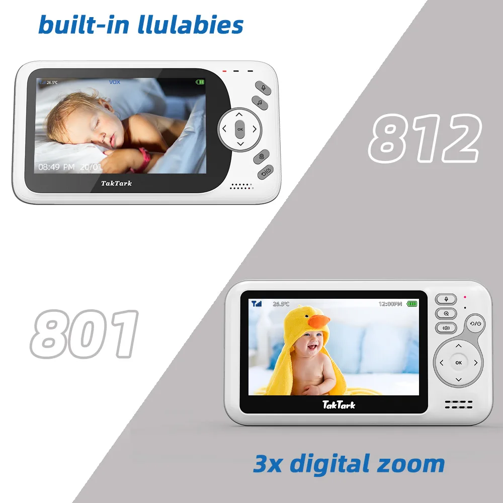 4.3 Inch Wireless Video Baby Monitor With Remote Pan Tilt Camera Two Way Intercom Auto Night Vision Kids Security Surveillance wireless baby monitor video baby monitor