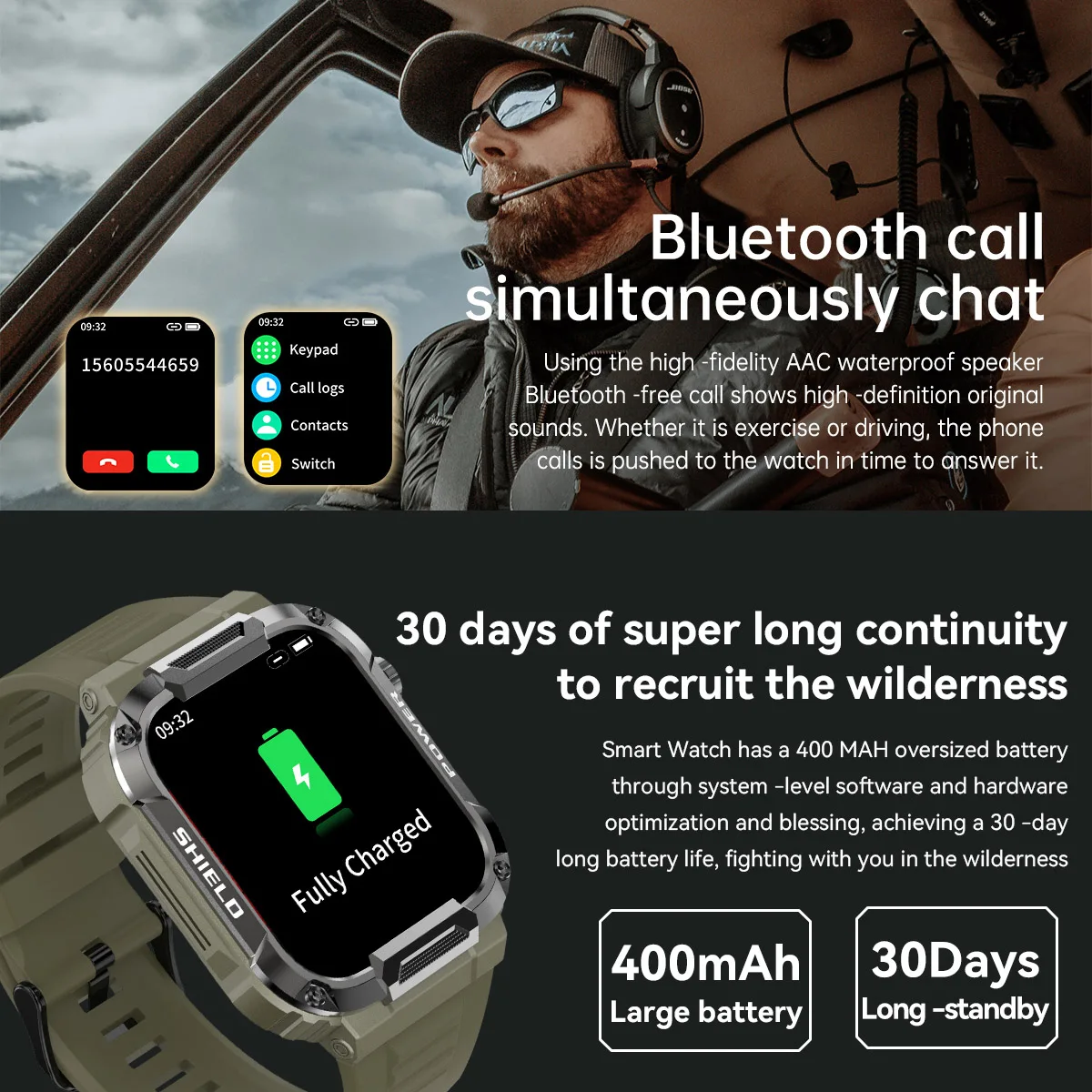 Military Smart Watch Men GPS Tracker Wireless Call Fitness Hours Waterproof Sports Smartwatch for Women Android IOS Phones 2025