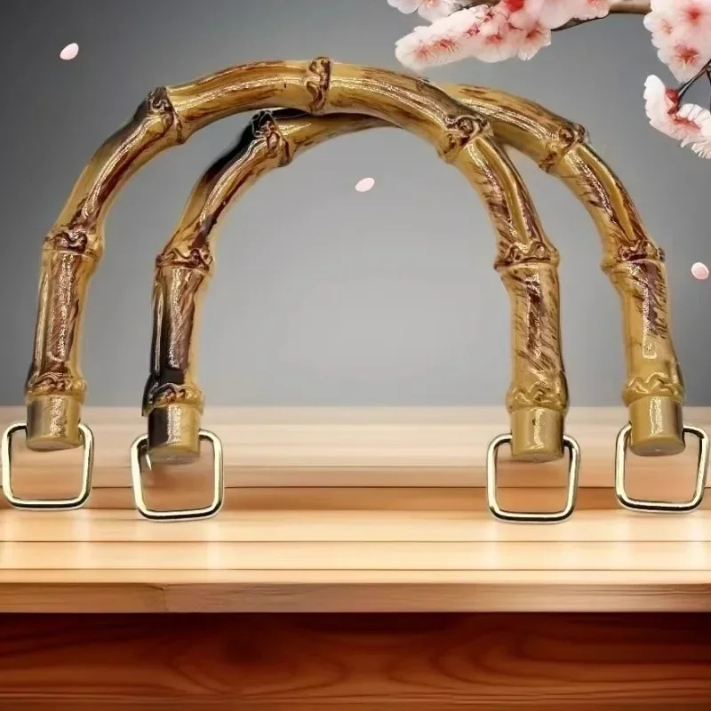 Fai da te con fibbia Accessori per borse Confezione regalo Maniglia Maniglie per borse in bambù Maniglia per borsa a tracolla Maniglia per borsa in bambù - immagine 6
