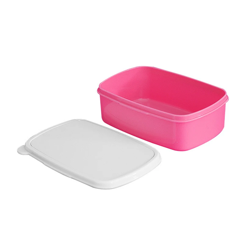 Sublimation DIY Blank PP Plain Brief Leak-proof Sealed Lunch Box 2pcs