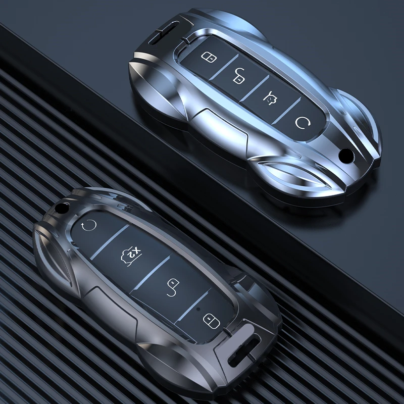 Metal Car Remote Key Cover Case Holder Shell Fob for BYD New ATTO 3 Atto 2 Song Pro Shark 6 Dolphin Mini Seal U 05 Sealion 07 EV key case,key case cover,car key shell