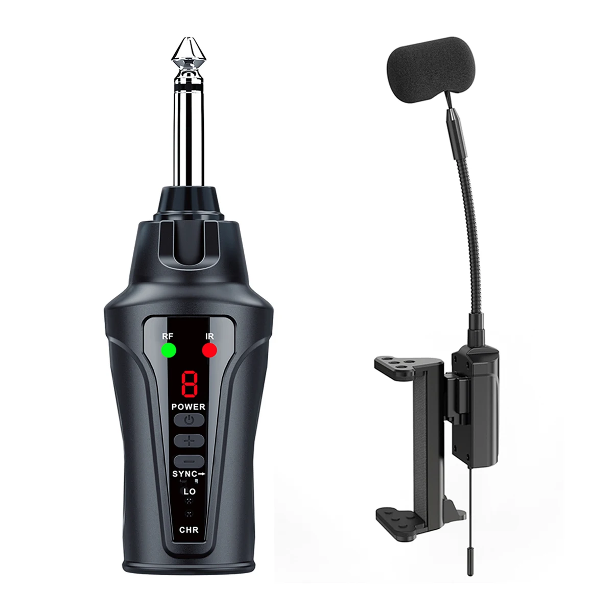 Wireless Acoustic Guitar Microphone System UHF Condenser for Guitarist Playing Studio Recording Stage Performance Acemic JT-5