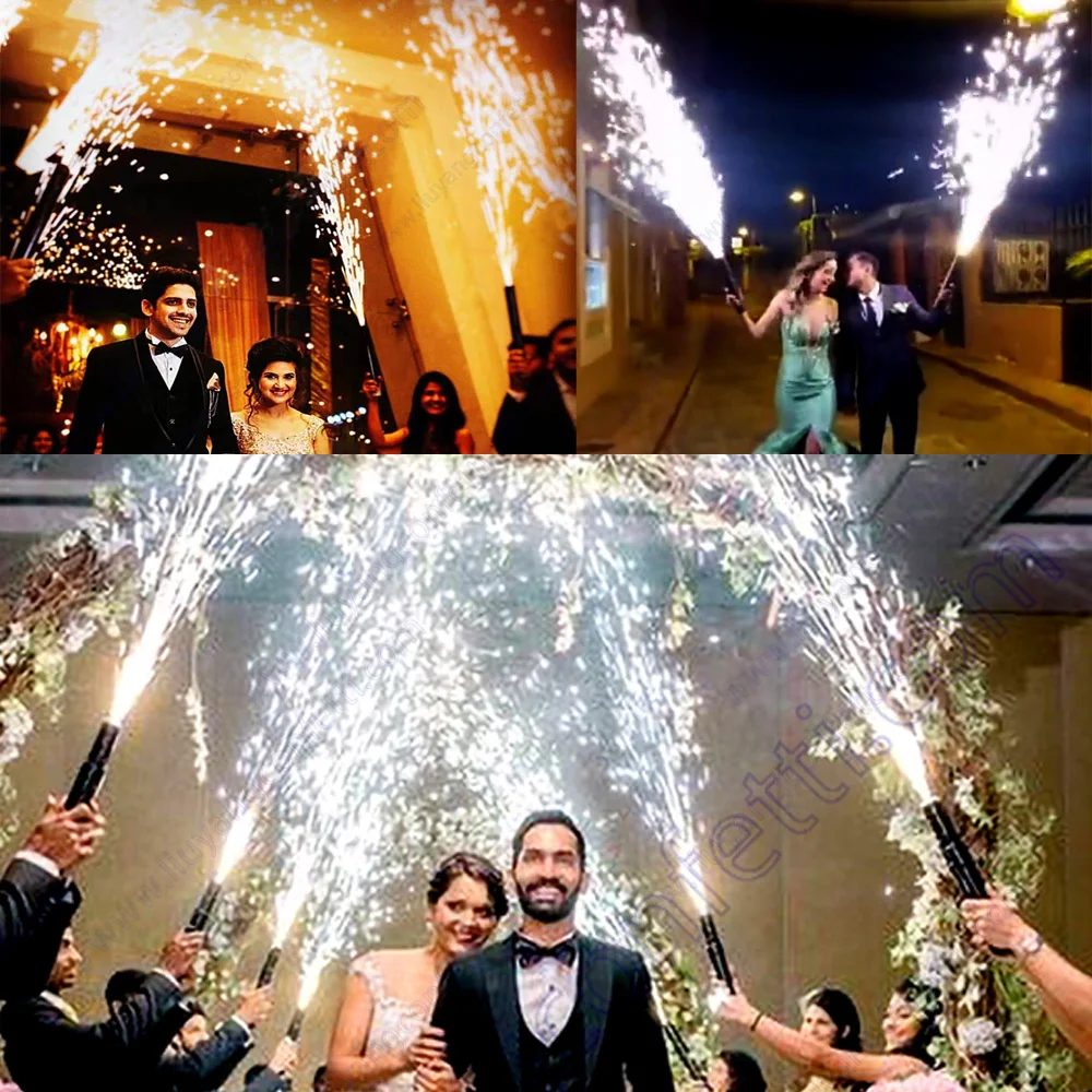 Mini Cold Pyro Fireworks Receiver Machine Wireless Fire Fountain Party Stage Handheld Wedding Decoration Marriage Supplies Bride