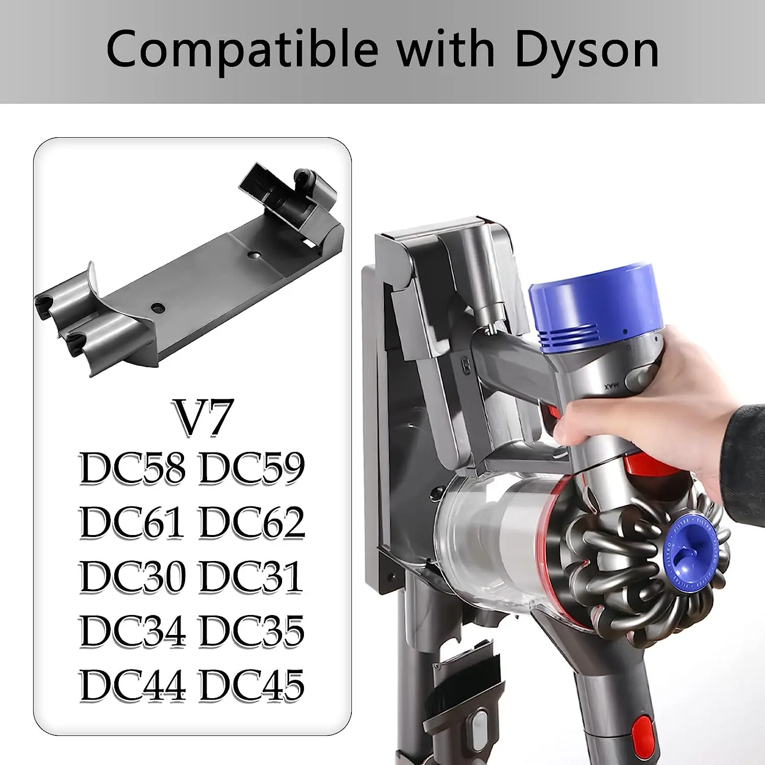 (未使用･未開封品)　(ダイソン) Dyson DC58 DC59 コードレス掃除機用 ウォールマウントブラケット/ドッキングステーション W-3.5&quot; H-1.75&quot; L-11&quot; グレー 965876-01 v1yptgt 617vZ828nXL._UF894,1000_QL80_.jpg