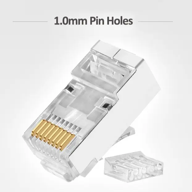 Gigabit RJ45 8P8C Cat6 Modular Plugs Cable Male Connector 1