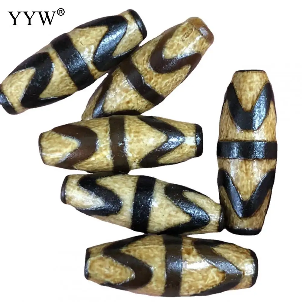 

2PCs Natural Tibetan Dzi Beads For Making Diy Jewelry Oval Jewelry Handmade Making Diy Necklace Bracelet Tibetan 30x11mm