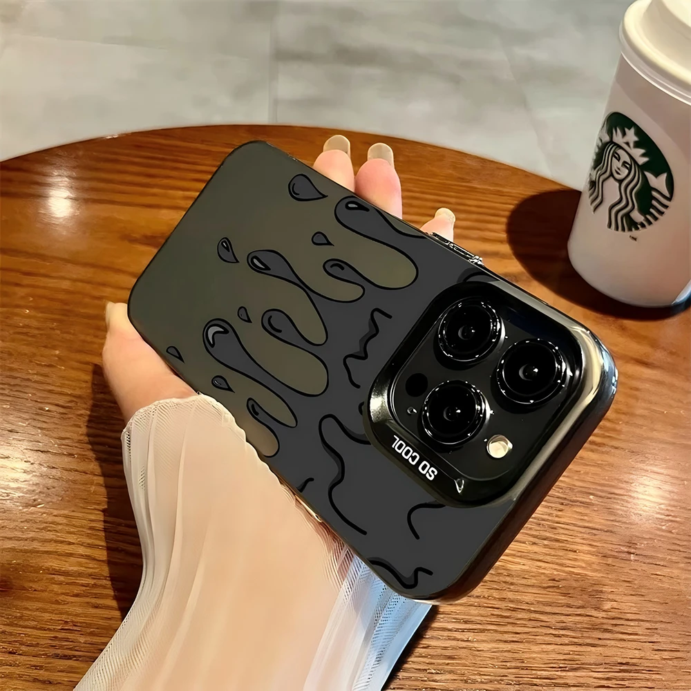 Stylish Anti-Fall Matte Back Phone Case with Fashionable Pattern Design