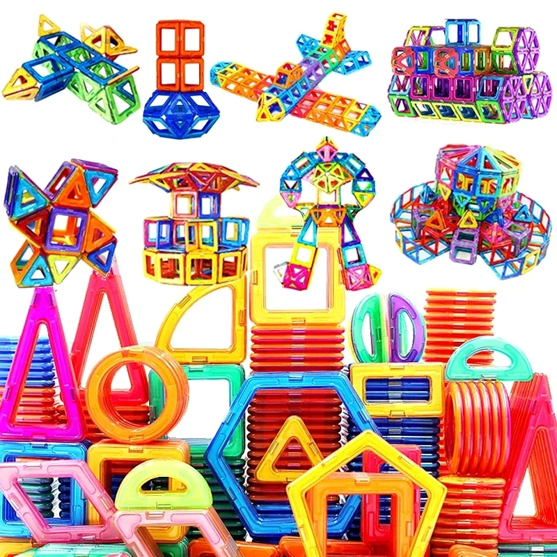 Big Size and Mini Size Magnetic Designer Magnet Building Blocks Accessories Educational Constructor Toys for Children magnetic building blocks magnetic assembly toy magnetic alphabet toys