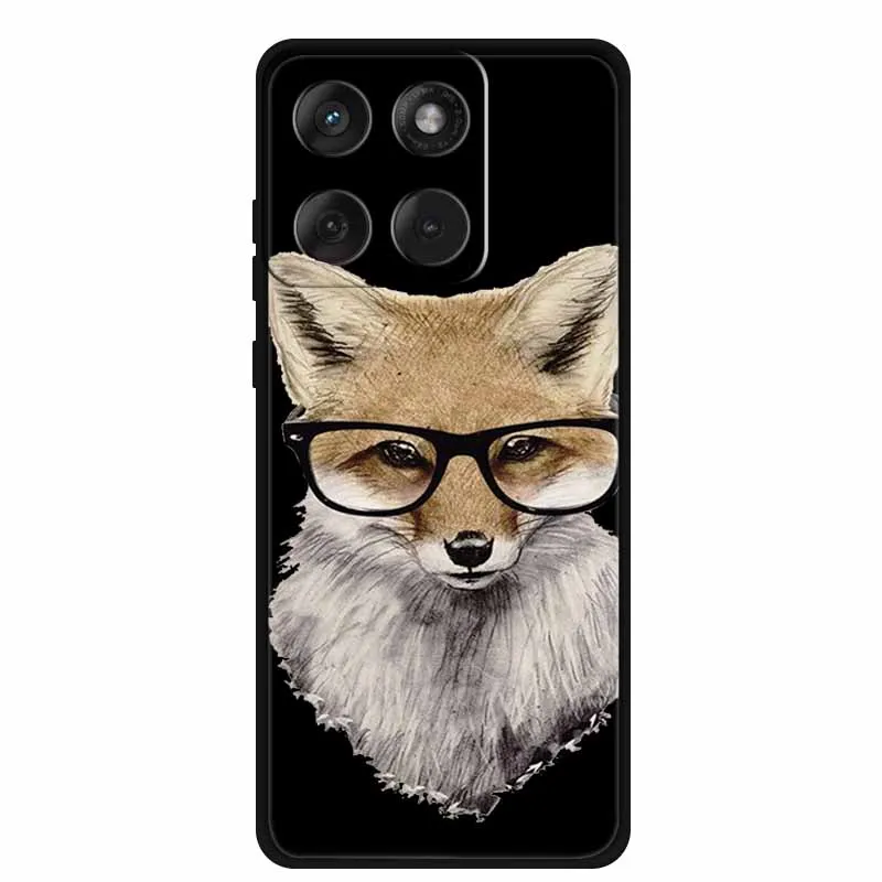 Cartoon Lovely Cat Black Silicone Soft TPU Phone Case