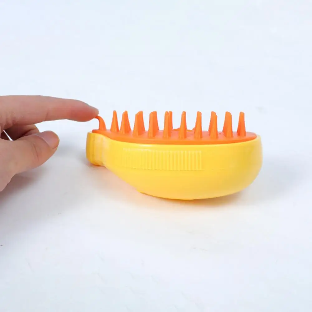 Multifuncional Pet Care Grooming Tool, Banana Shape, escova de gato fumegante, depilação