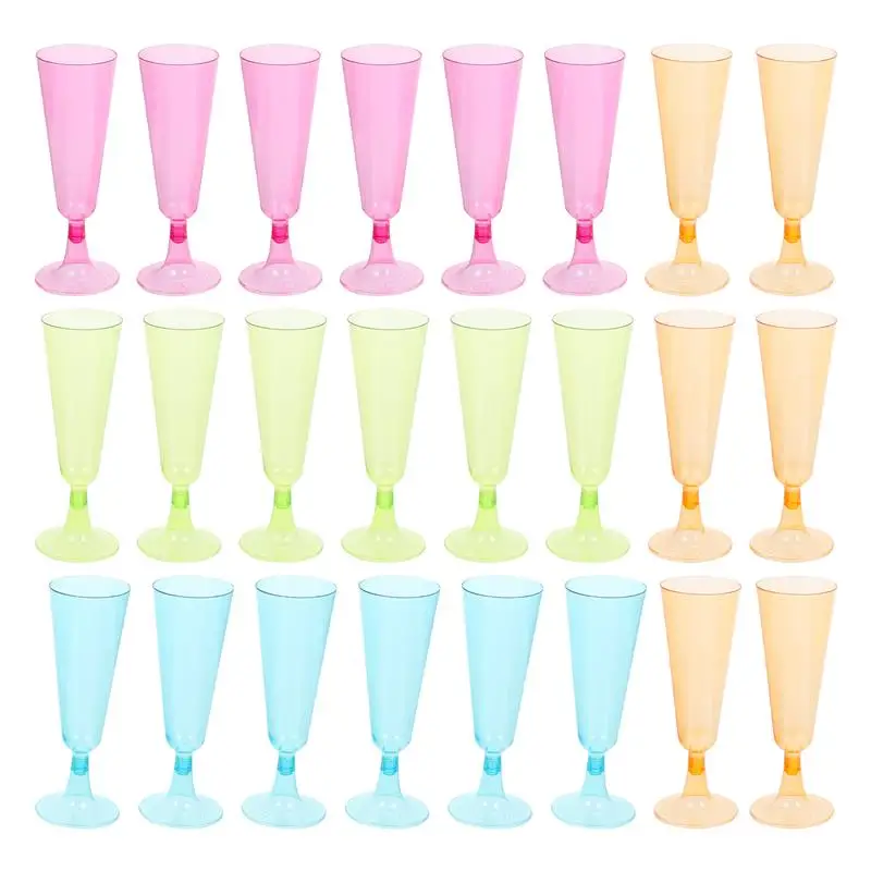 Glasses Cup Cocktail Plastic Cups whiskey Goblet Glass Party Toasting Flutes Martini Mimosa Wedding Disposable