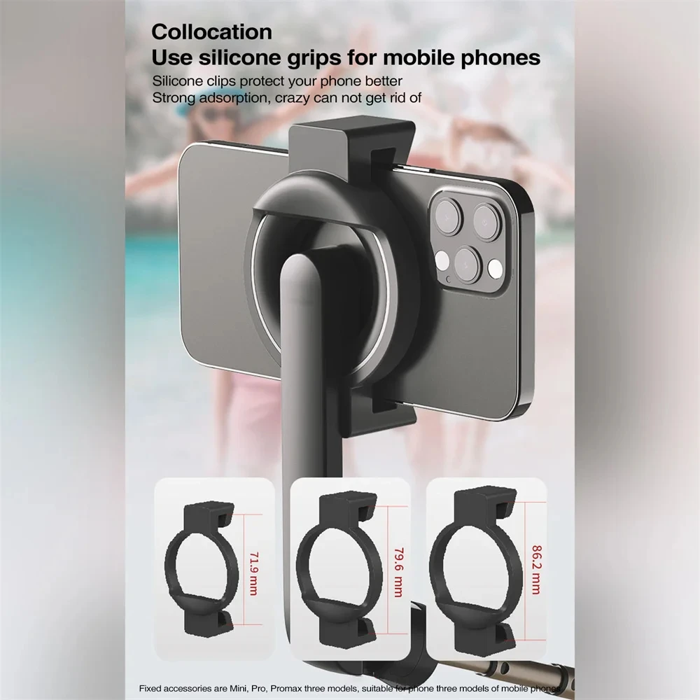 Magnetic Selfie Stick Tripod With Wireless Remote For Iphone Magsafe_voghion.com