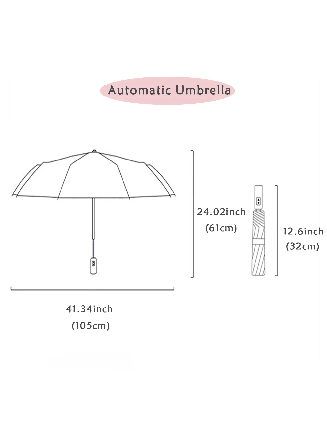 Wind Resistant Umbrella Folding Umbrella Automatic Sun Umbrella Automatic Umbrella Windproof Umbrella Sun Umbrella Double-layer Automatic Umbrella Windproof Sun Protection 10 Skeleton Durable and Sturdy Business Casual Folding Umbrella