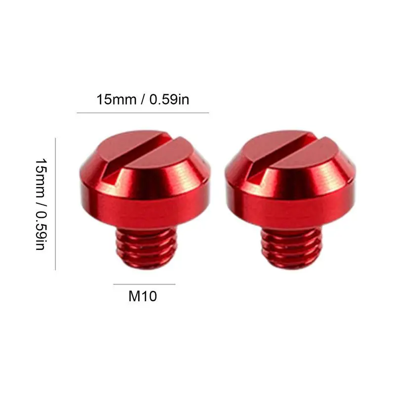 Motorcycle Mirror Plugs 8M/10M Portable Mirror Screws Motorcycle Rearview Plugs 2PCS Aluminum Alloy Colorful Screw Accessories For Motorcycles