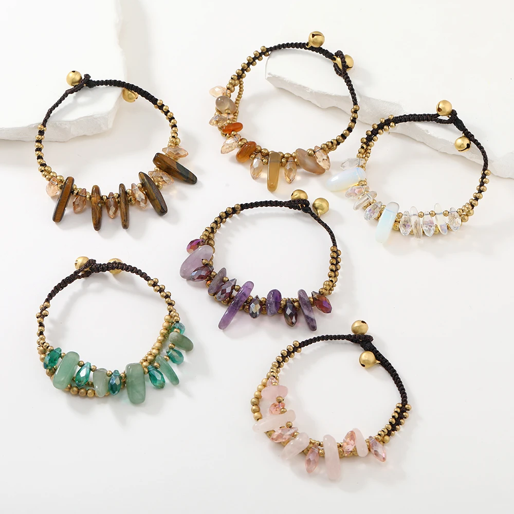 

Новинка 2023, Женский многослойный браслет с натуральным драгоценным камнем