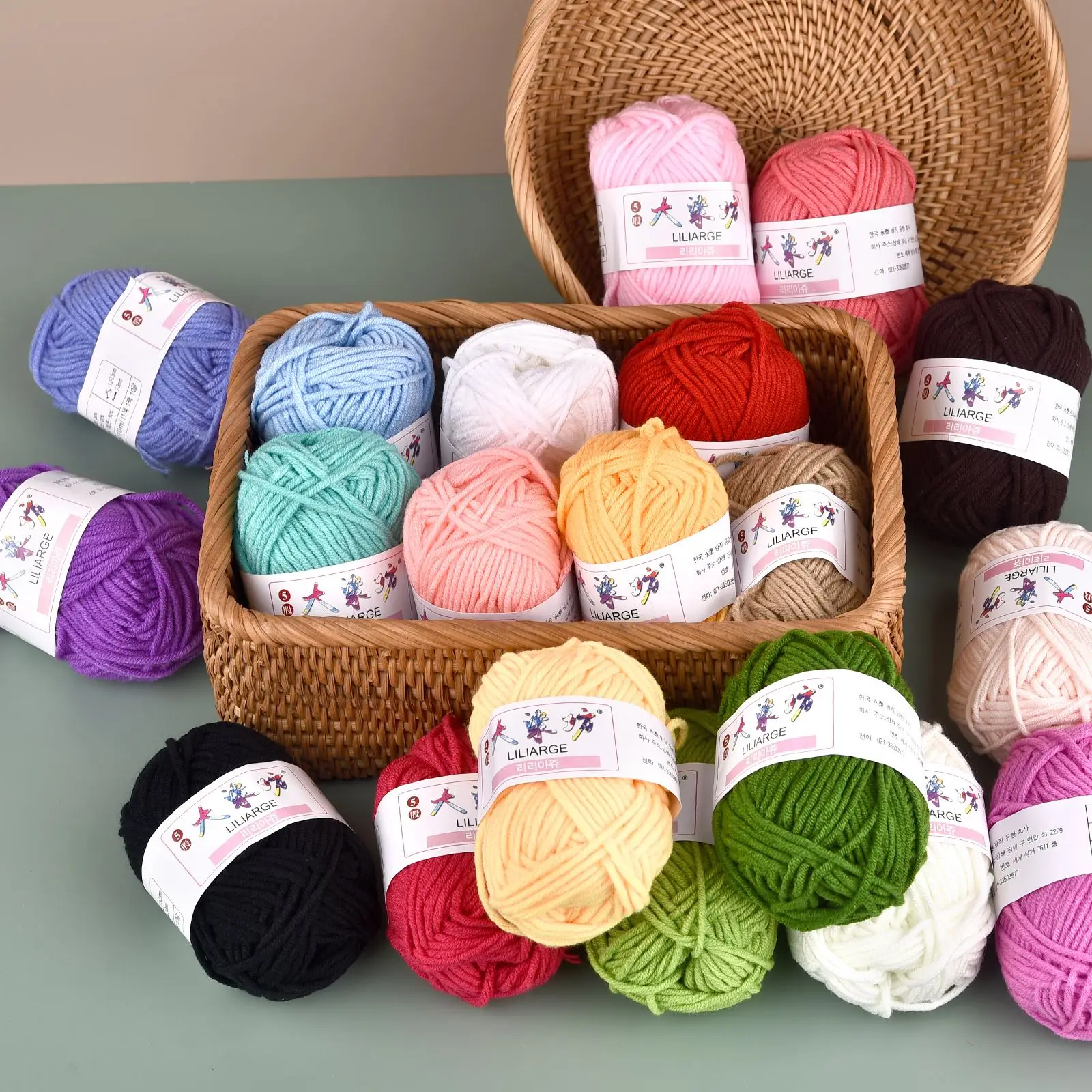 25g 5ply Soft Milk Cotton Knitting Yarn Anti-Pilling High Quality Knitting Cotton Yarn For Crochet Scarf Sweater Hat Doll Craft 2