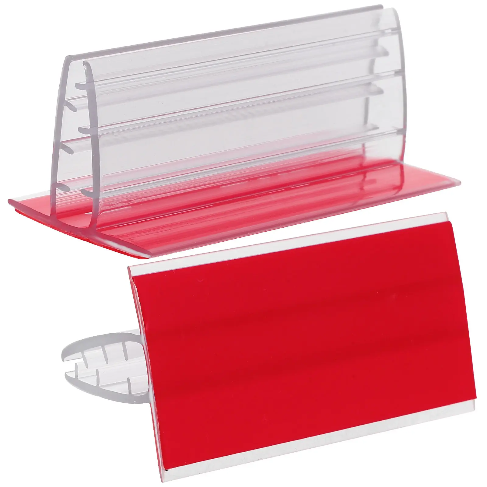 12Pcs 패널 사인 홀더 책상용 튼튼한 접착식 이름표 홀더 교실 티켓 카드 메모 사진 디스플레이 가드 사인 홀더