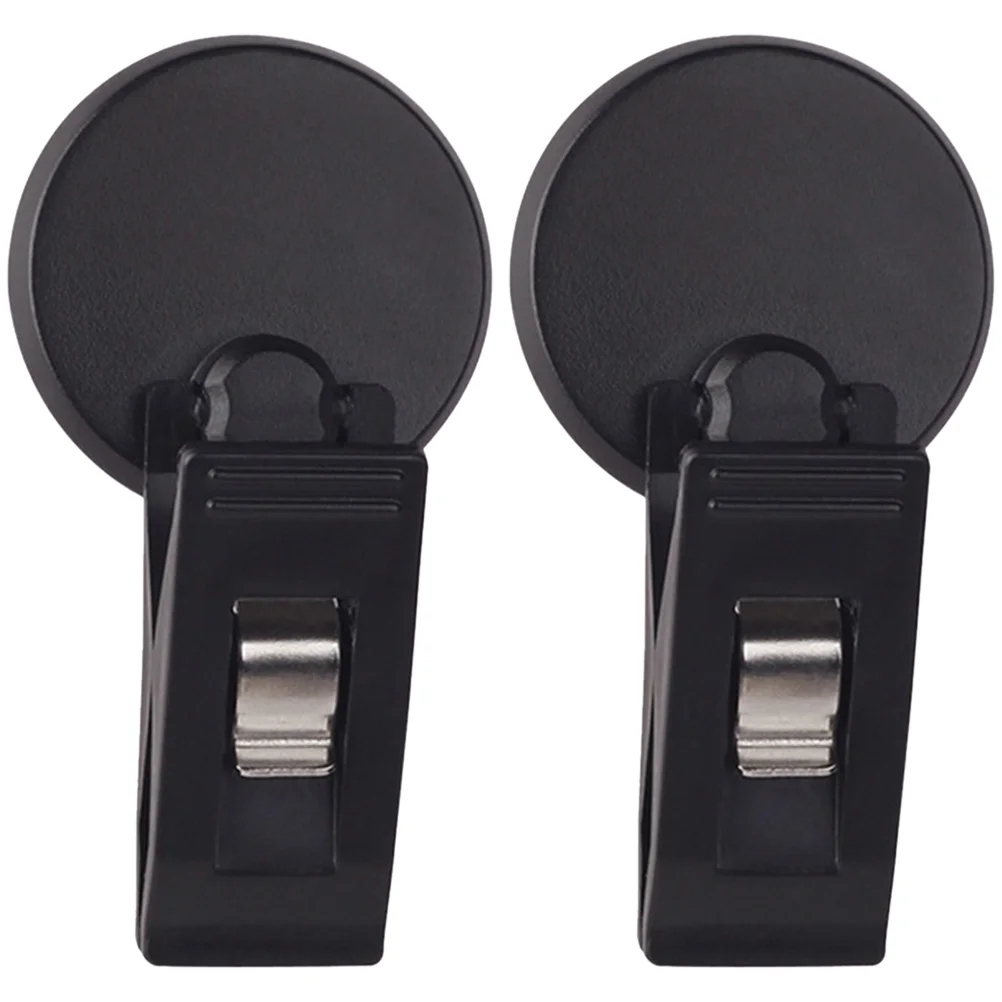 

2 Pcs Automotive Ticket Holder Adhesive Clamp Multipurpose Self-adhesive Mounted Parking Permit