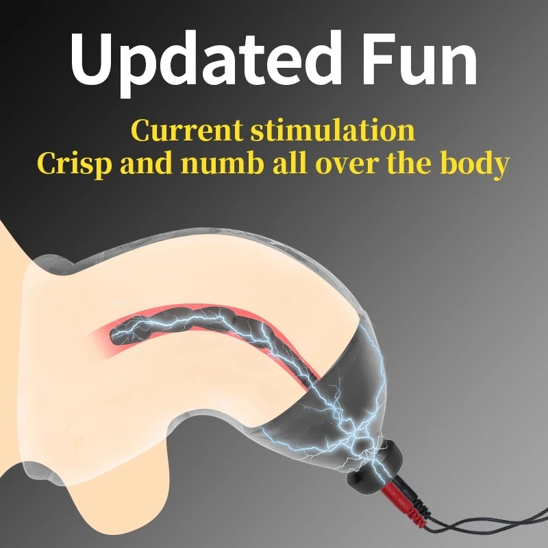 Urethral Dilator Silicone Urethral Dilator Electrical Shock Silicone Penis Plug Threaded Urethral Sounding SM Sex Toys Penis Glans Trainer Man Gay Urethra Masturbate Beads