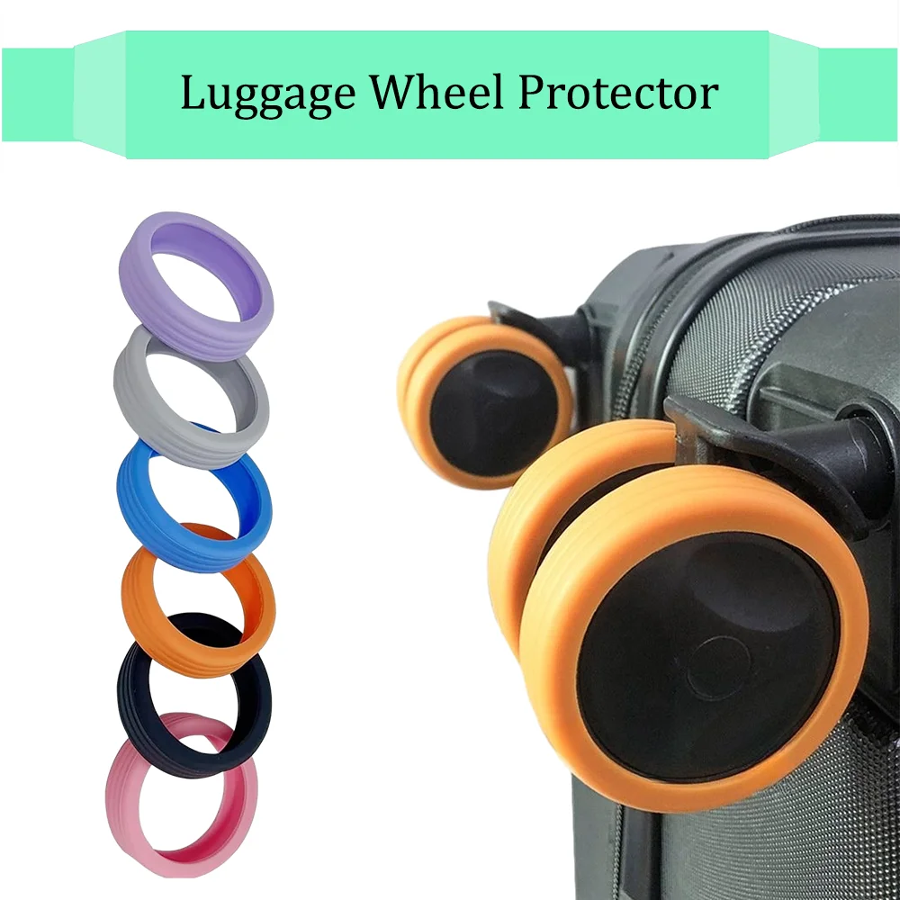 Luggage Wheel Rubber Sleeve Luggage Silent Universal Wheel Protective Cover Silicone Suitcase Put Wear and Tear Wheel Protector