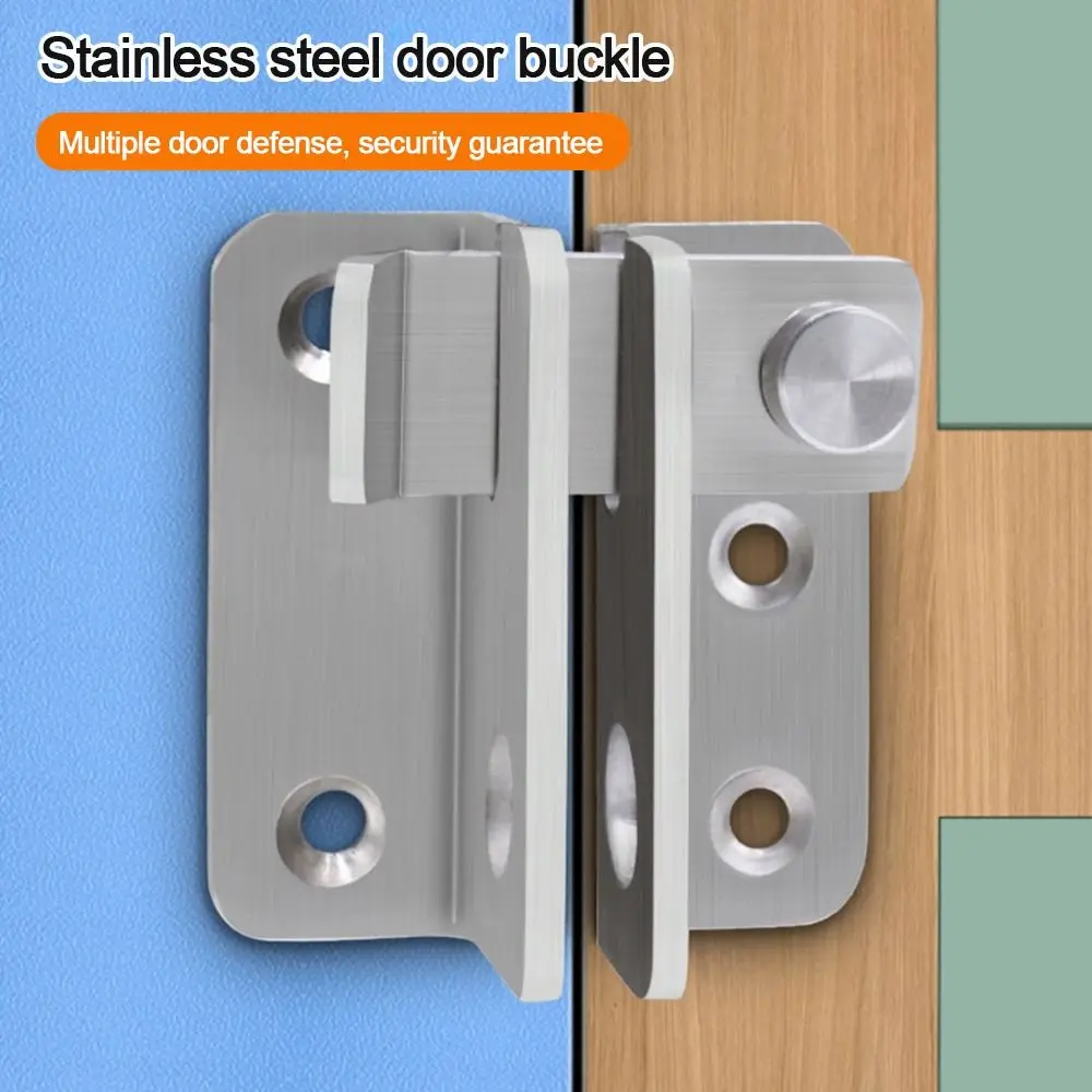Anti-theft Sliding Door Lock Bolts Padlock Clasp Stainless Steel Gate Safety Lock Catch Cabinet Latches Fitting