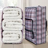 Stripe Woven Bag Large Capacity Storage Moving Bags Clothes Quilt Blanket Luggage Packing Package Zipper Tote Home Organizer 2