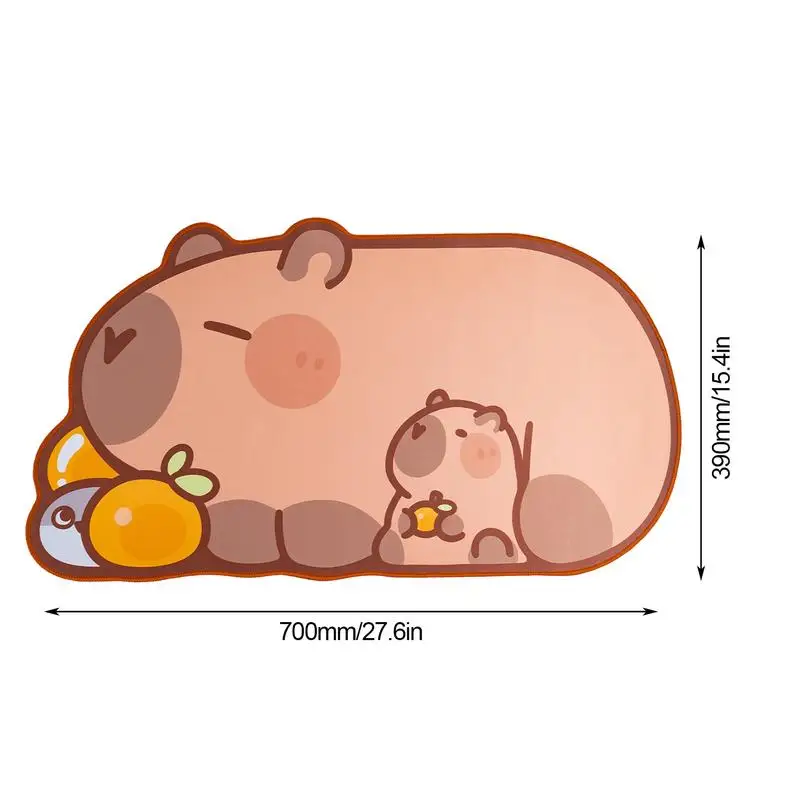 Desk Writing Mat Cute Capybara Desktop Mat NonSlip Keyboard Mouse Desk Mat Laptop Mat 27.6X15.4X0.12Inch For Office Home