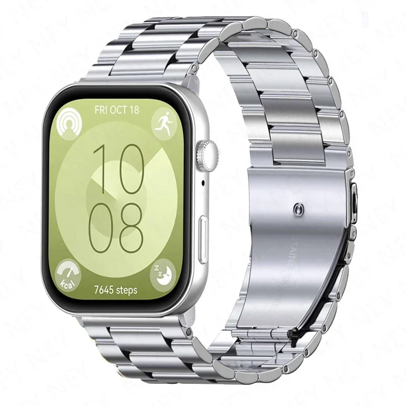 Premium Stainless Steel Smartwatch Bracelet - Elegant Metal Wristband