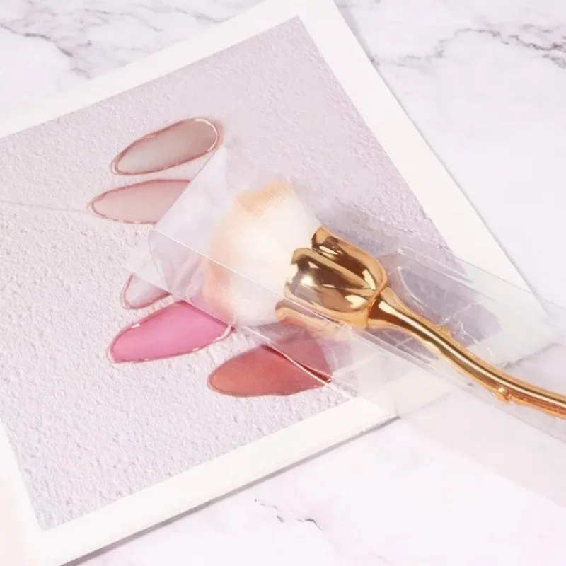 Nail Art Tools Rose-shaped Manicure Nail Brush Art Brush Nail Accessories Tool Makeup Polishing Dust Removal