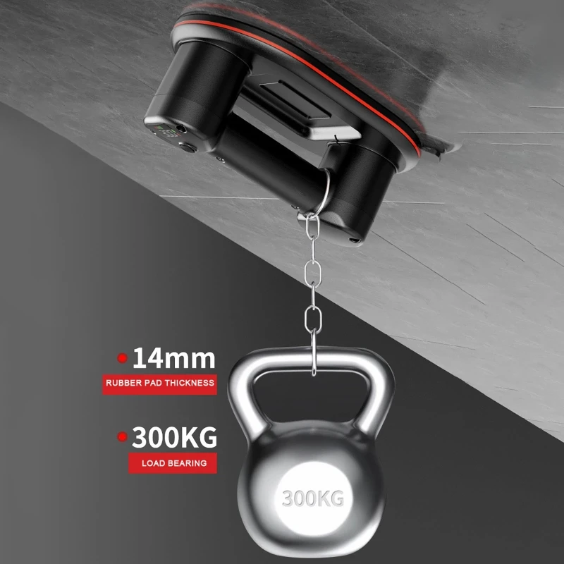 Vacuum suction cup vacuum sucker Intelligent Display Industrial Grade Electric Vacuum Suction Cup 300KG Load Heavy Duty Granite Tile Glass Lifter 4000mAh Battery